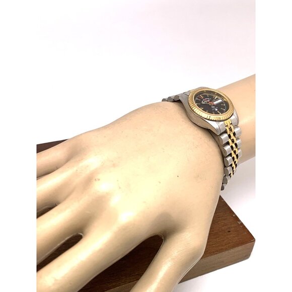 West End Women's Watch Vintage Swiss Automatic Black Dial Two Tone Steel 26mm - Picture 4 of 12